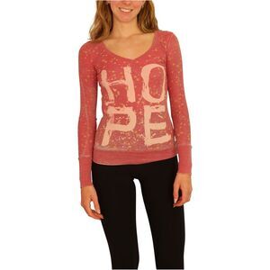Peace Generation Womens Hope Graphic T-Shirt, Red, NWT